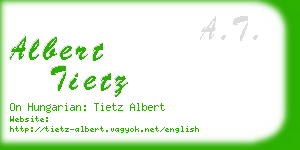 albert tietz business card